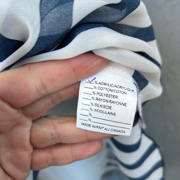 Willowmore striped sheer blouse, Approx M - Picture 6 of 8